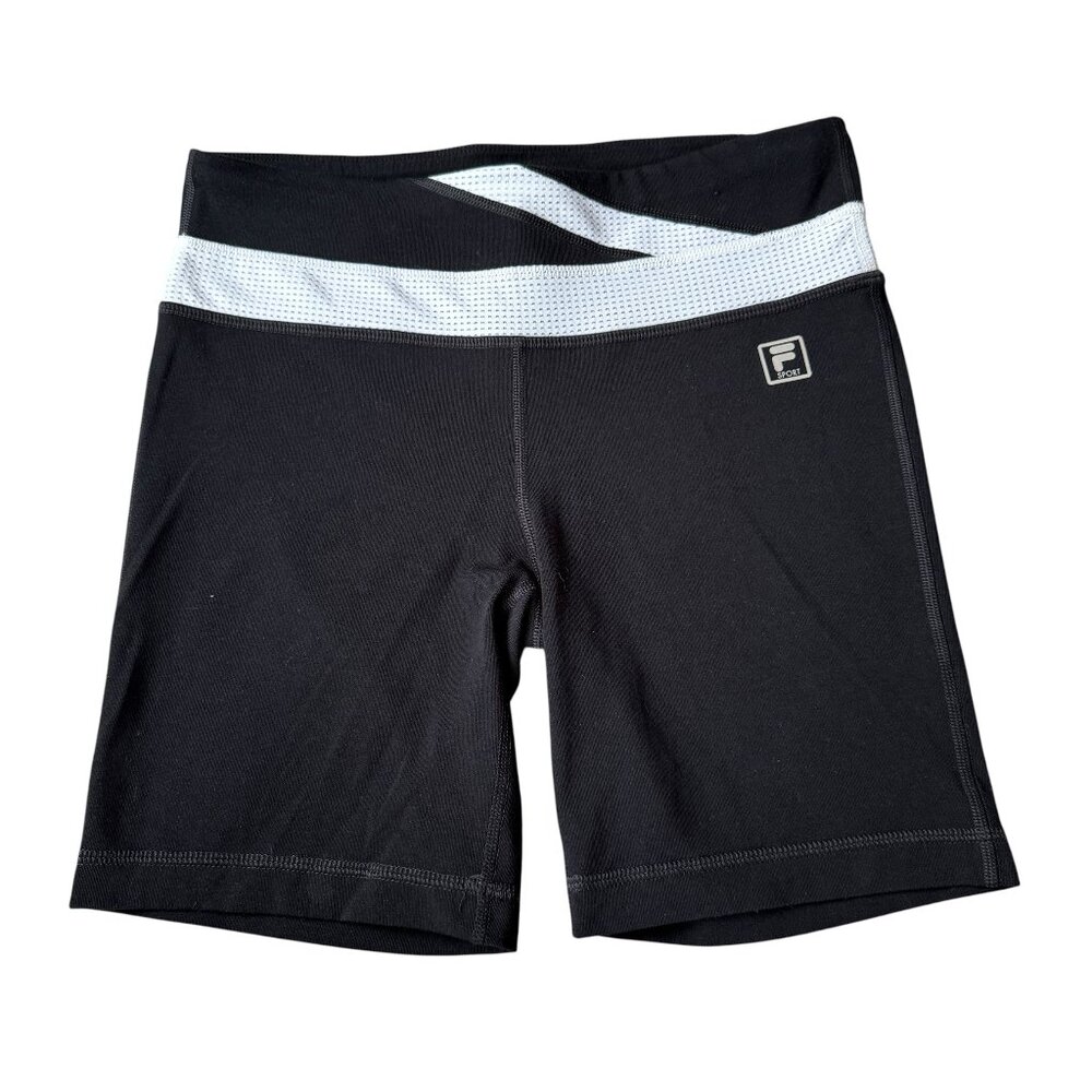 Fila Sport black and white drawstring compression shorts women's size small